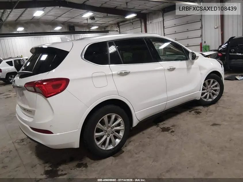 2020 Buick Envision Fwd Essence VIN: LRBFXCSAXLD108439 Lot: 45608668