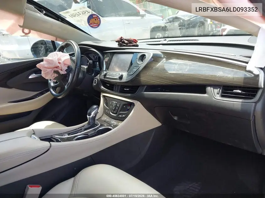 2020 Buick Envision Fwd Preferred VIN: LRBFXBSA6LD093352 Lot: 45634501