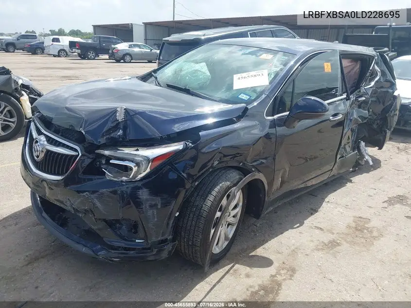 2020 Buick Envision Fwd Preferred VIN: LRBFXBSA0LD228695 Lot: 45655893