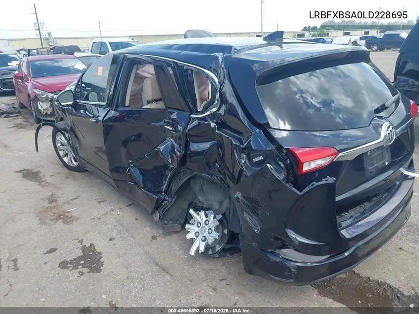 2020 Buick Envision Fwd Preferred VIN: LRBFXBSA0LD228695 Lot: 45655893