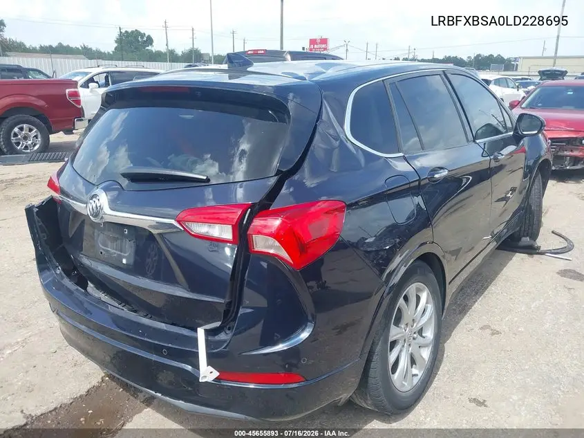 2020 Buick Envision Fwd Preferred VIN: LRBFXBSA0LD228695 Lot: 45655893