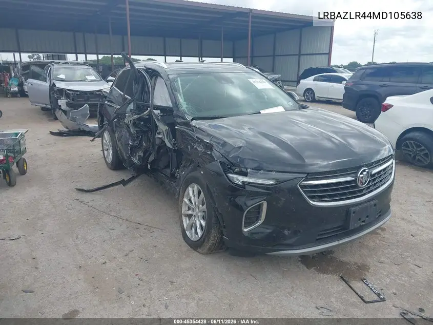 2021 Buick Envision Fwd Preferred VIN: LRBAZLR44MD105638 Lot: 45354428