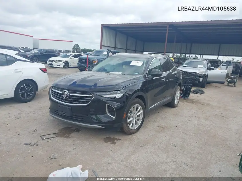 2021 Buick Envision Fwd Preferred VIN: LRBAZLR44MD105638 Lot: 45354428