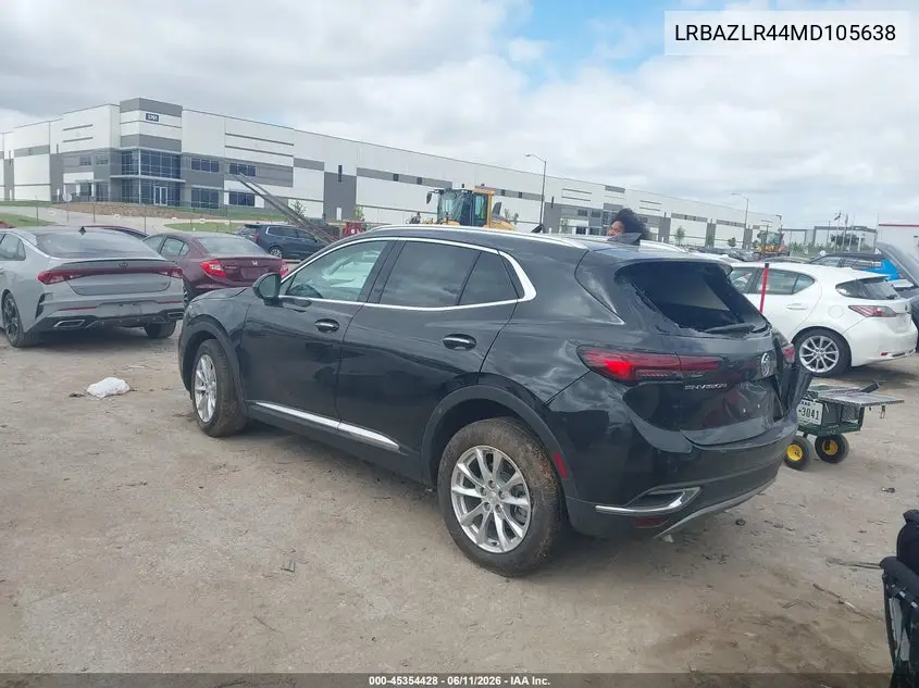 2021 Buick Envision Fwd Preferred VIN: LRBAZLR44MD105638 Lot: 45354428