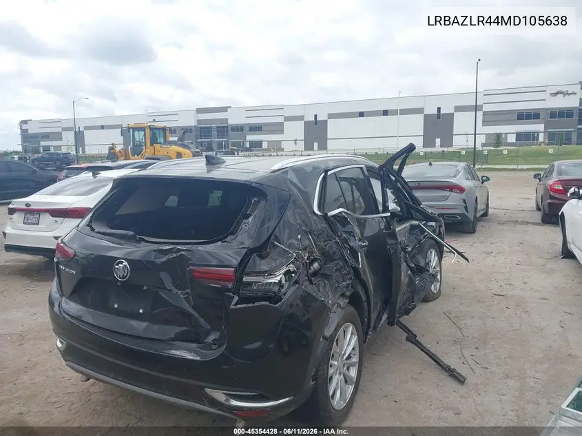 2021 Buick Envision Fwd Preferred VIN: LRBAZLR44MD105638 Lot: 45354428