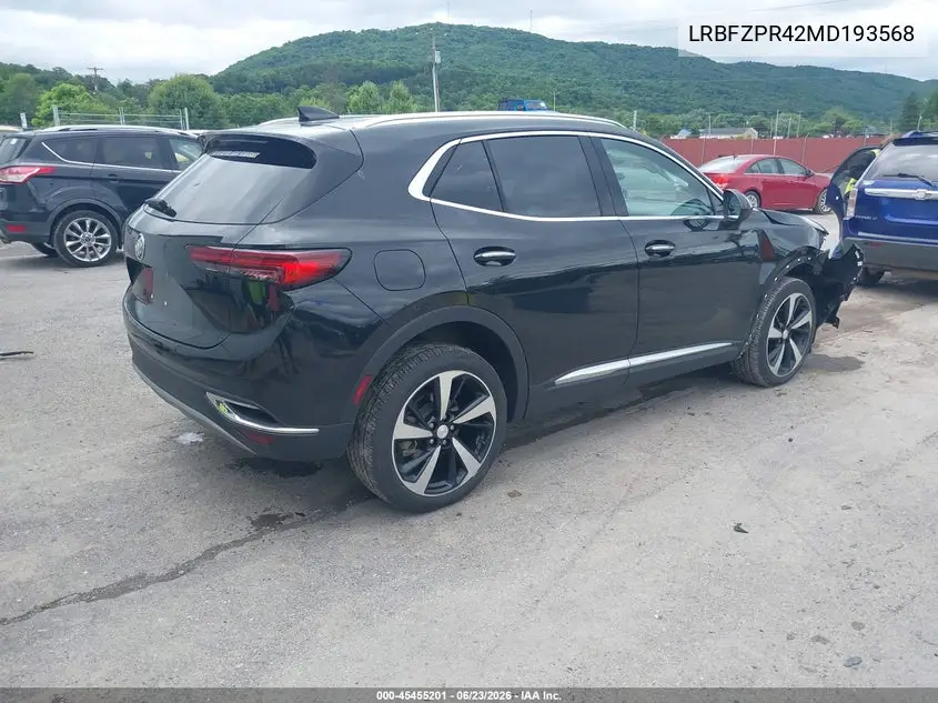 2021 Buick Envision Awd Essence VIN: LRBFZPR42MD193568 Lot: 45455201