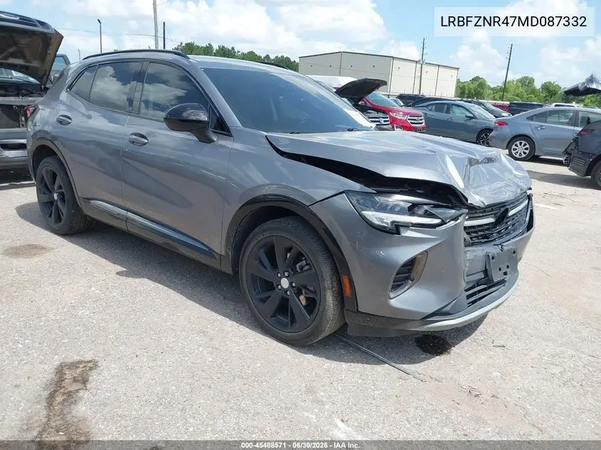 2021 Buick Envision Fwd Essence VIN: LRBFZNR47MD087332 Lot: 45488571