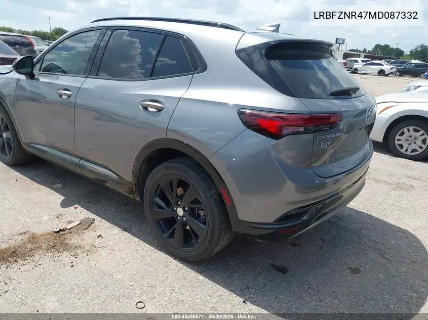 2021 Buick Envision Fwd Essence VIN: LRBFZNR47MD087332 Lot: 45488571