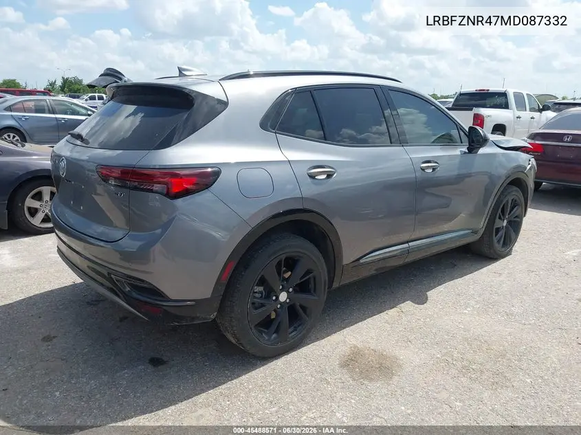 2021 Buick Envision Fwd Essence VIN: LRBFZNR47MD087332 Lot: 45488571
