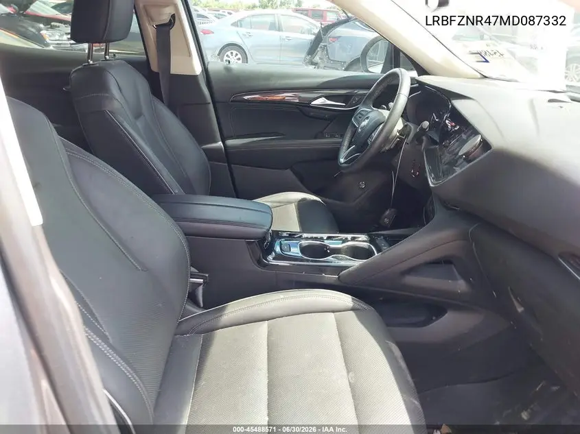 2021 Buick Envision Fwd Essence VIN: LRBFZNR47MD087332 Lot: 45488571