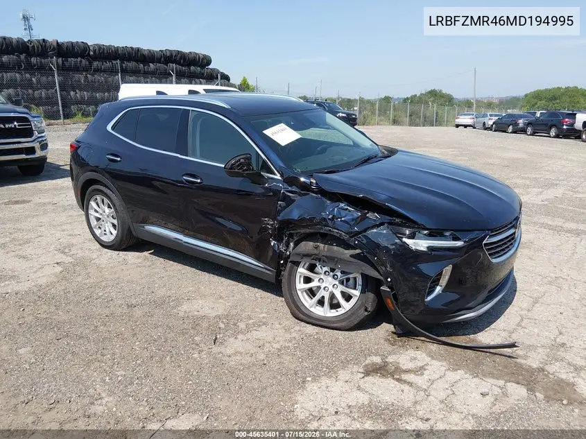 2021 Buick Envision Awd Preferred VIN: LRBFZMR46MD194995 Lot: 45635401