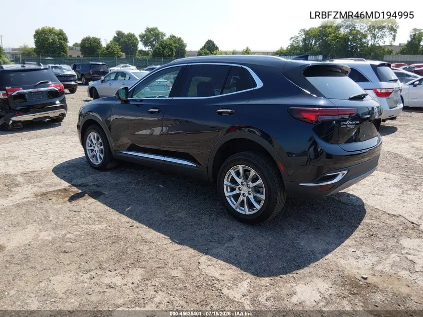 2021 Buick Envision Awd Preferred VIN: LRBFZMR46MD194995 Lot: 45635401