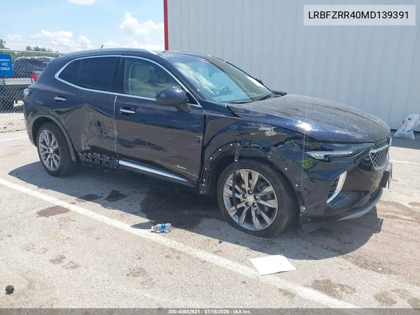 2021 Buick Envision Fwd Avenir VIN: LRBFZRR40MD139391 Lot: 45652631