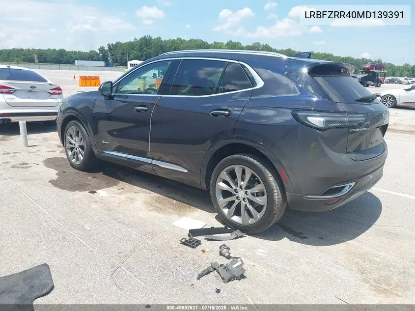 2021 Buick Envision Fwd Avenir VIN: LRBFZRR40MD139391 Lot: 45652631