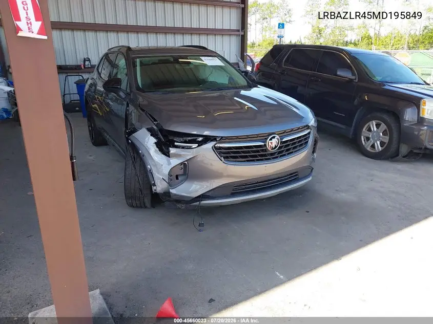 2021 Buick Envision Fwd Preferred VIN: LRBAZLR45MD195849 Lot: 45660023