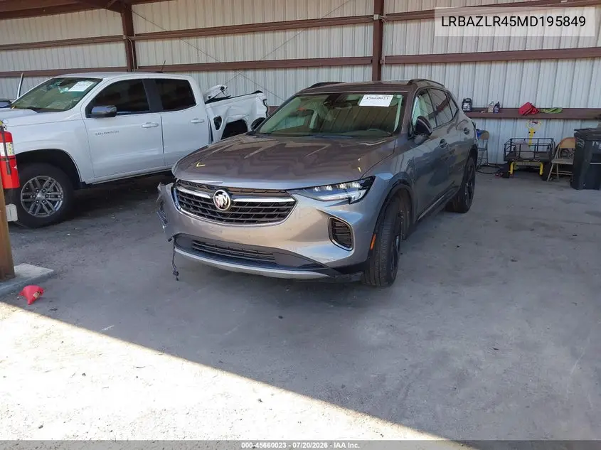 2021 Buick Envision Fwd Preferred VIN: LRBAZLR45MD195849 Lot: 45660023