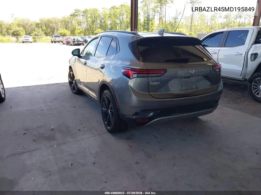 2021 Buick Envision Fwd Preferred VIN: LRBAZLR45MD195849 Lot: 45660023