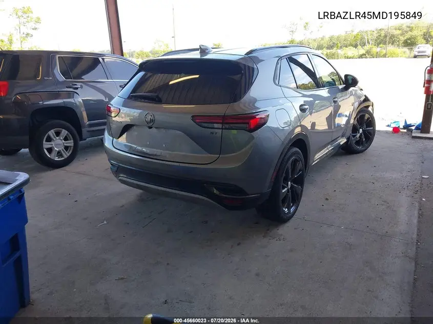 2021 Buick Envision Fwd Preferred VIN: LRBAZLR45MD195849 Lot: 45660023