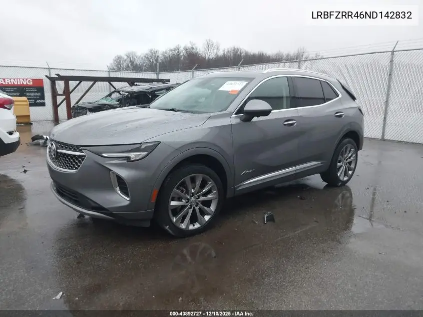 LRBFZRR46ND142832 2022 Buick Envision Fwd Avenir