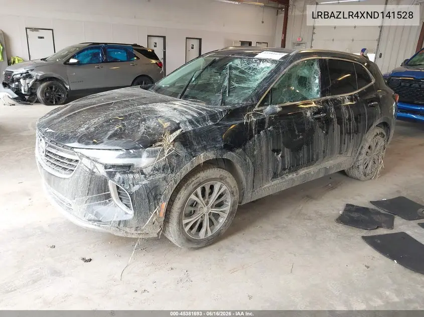 2022 Buick Envision Fwd Preferred VIN: LRBAZLR4XND141528 Lot: 45381693