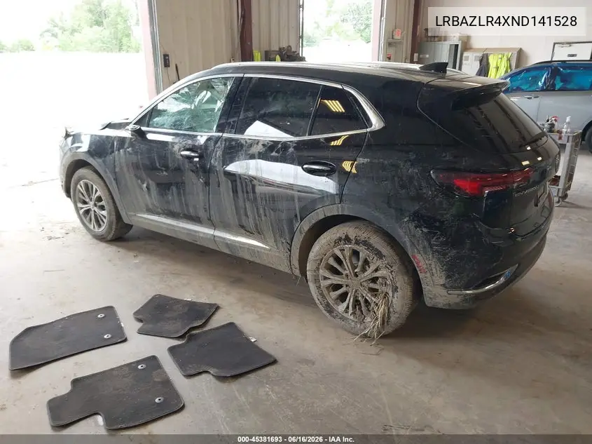 2022 Buick Envision Fwd Preferred VIN: LRBAZLR4XND141528 Lot: 45381693