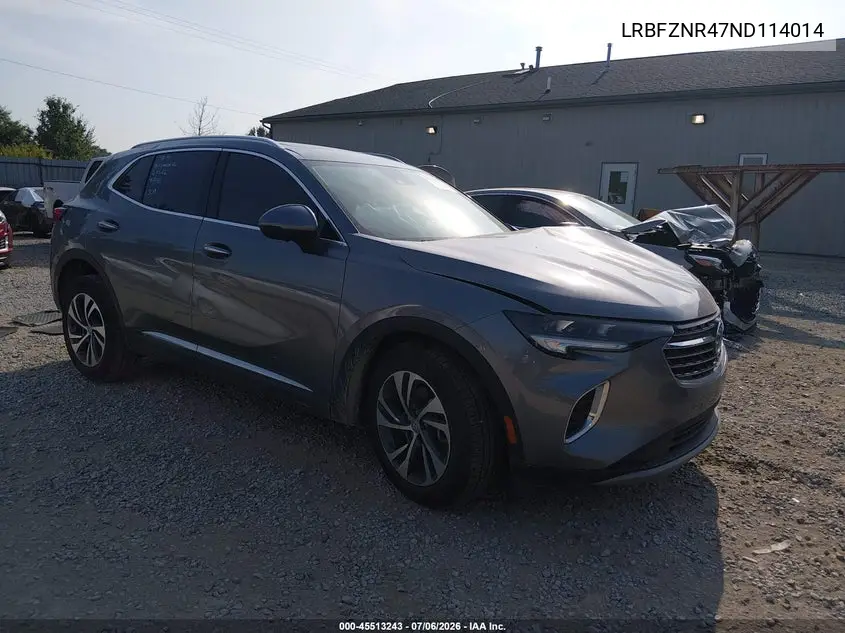 2022 Buick Envision Fwd Essence VIN: LRBFZNR47ND114014 Lot: 45513243