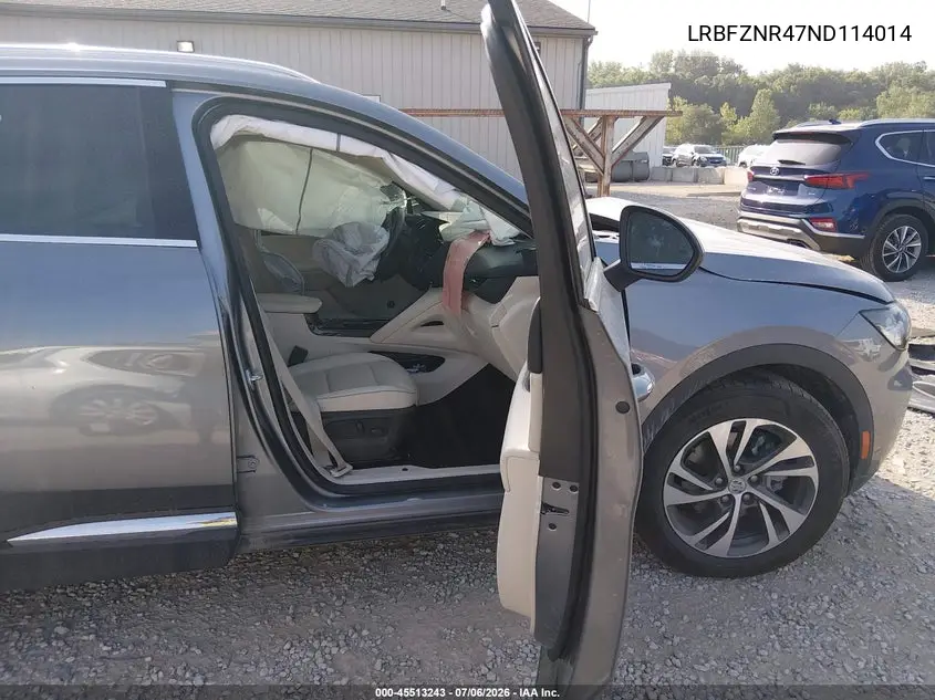 2022 Buick Envision Fwd Essence VIN: LRBFZNR47ND114014 Lot: 45513243