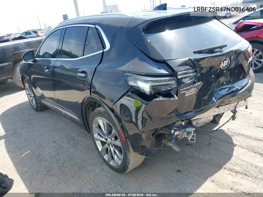 2022 Buick Envision Awd Avenir VIN: LRBFZSR47ND016406 Lot: 45548105