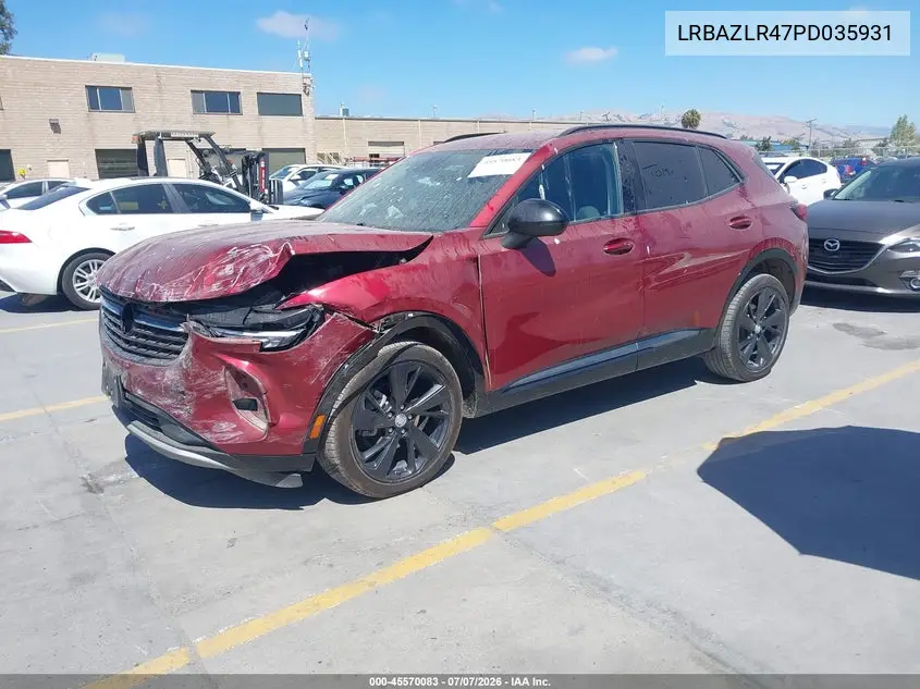 2023 Buick Envision Preferred Fwd VIN: LRBAZLR47PD035931 Lot: 45570083