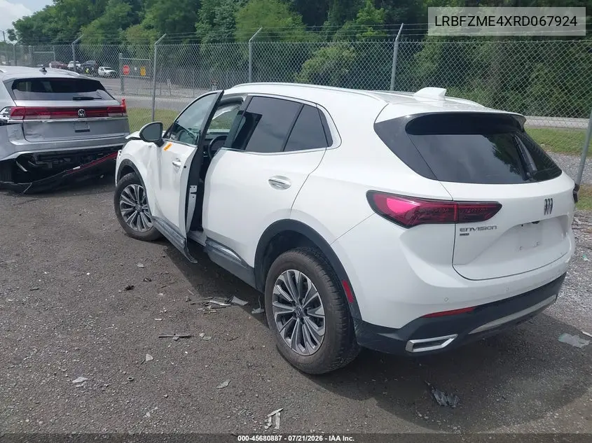 2024 Buick Envision Preferred Awd VIN: LRBFZME4XRD067924 Lot: 45680887