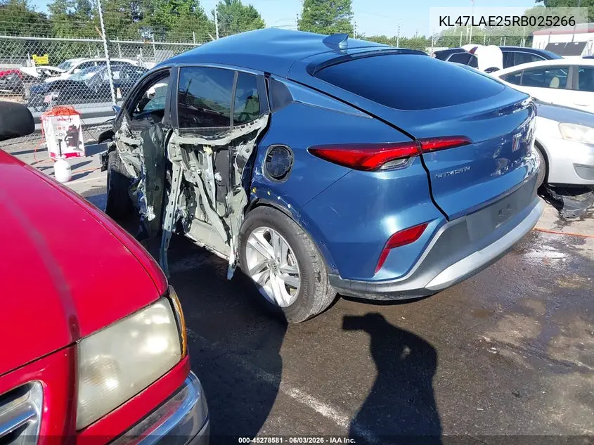 2024 Buick Envista Preferred Fwd VIN: KL47LAE25RB025266 Lot: 45278581