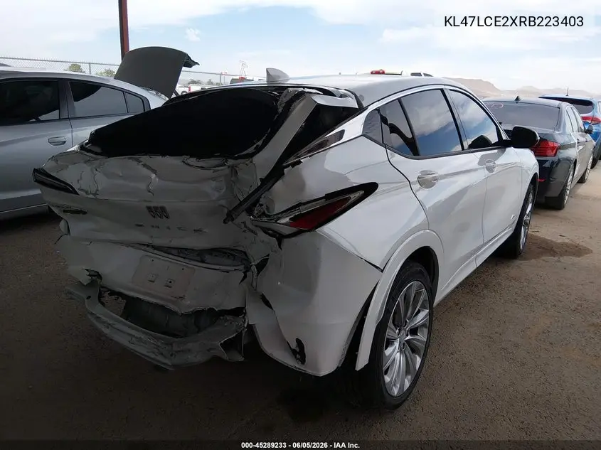 2024 Buick Envista Avenir Fwd VIN: KL47LCE2XRB223403 Lot: 45289233