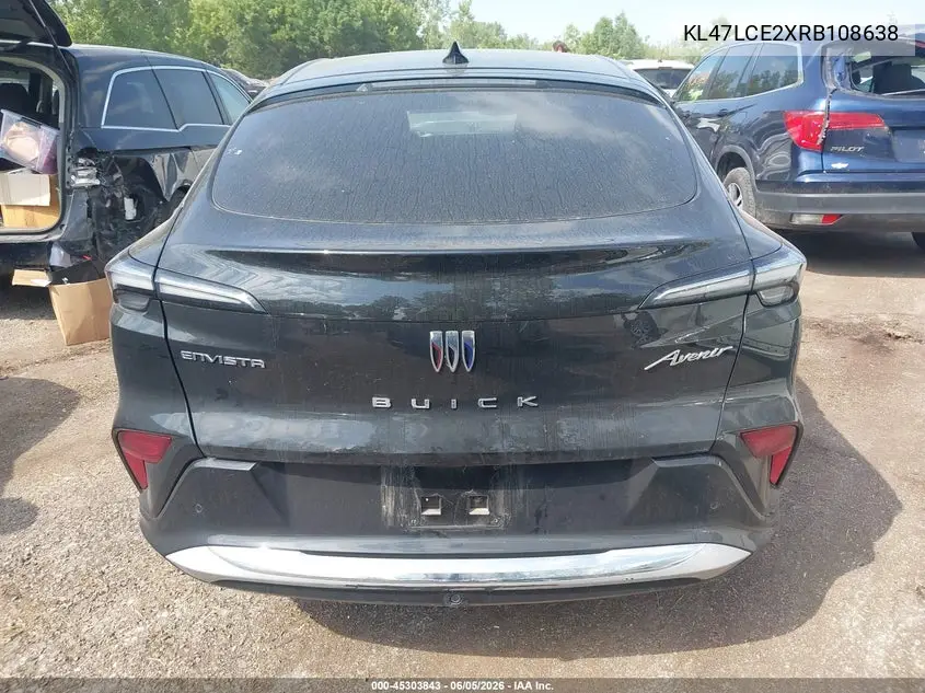 2024 Buick Envista Avenir Fwd VIN: KL47LCE2XRB108638 Lot: 45303843