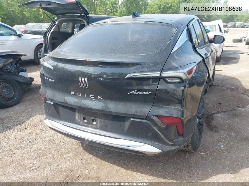 2024 Buick Envista Avenir Fwd VIN: KL47LCE2XRB108638 Lot: 45303843