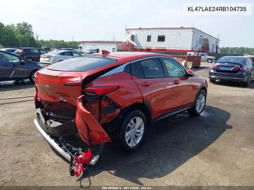 2024 Buick Envista Preferred Fwd VIN: KL47LAE24RB104735 Lot: 45308974