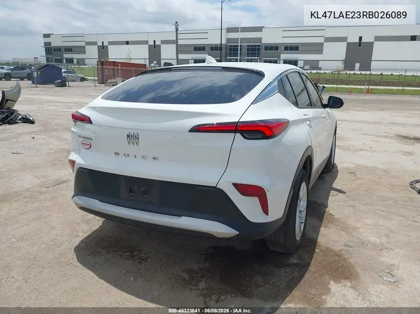 2024 Buick Envista Preferred Fwd VIN: KL47LAE23RB026089 Lot: 45323641