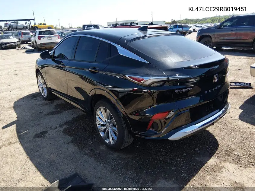 2024 Buick Envista Avenir Fwd VIN: KL47LCE29RB019451 Lot: 45342092