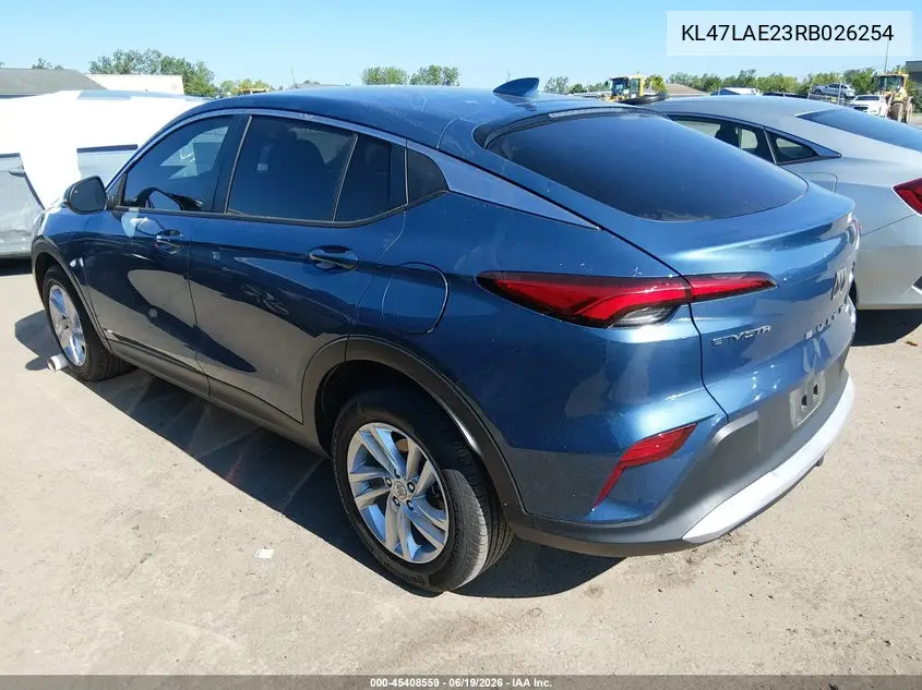 2024 Buick Envista Preferred Fwd VIN: KL47LAE23RB026254 Lot: 45408559