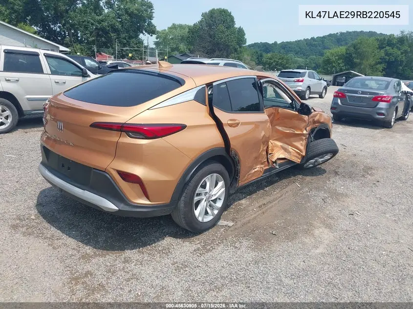 2024 Buick Envista Preferred Fwd VIN: KL47LAE29RB220545 Lot: 45630905