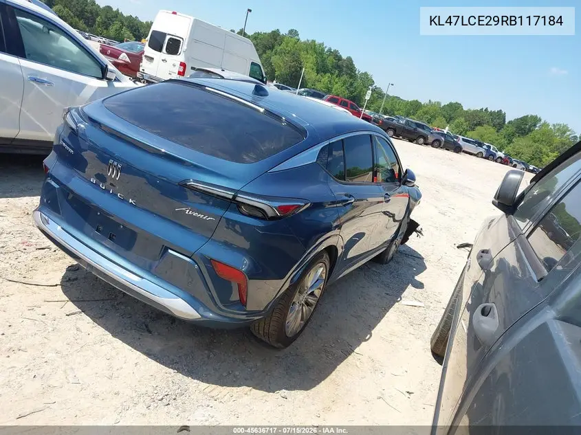 2024 Buick Envista Avenir Fwd VIN: KL47LCE29RB117184 Lot: 45636717