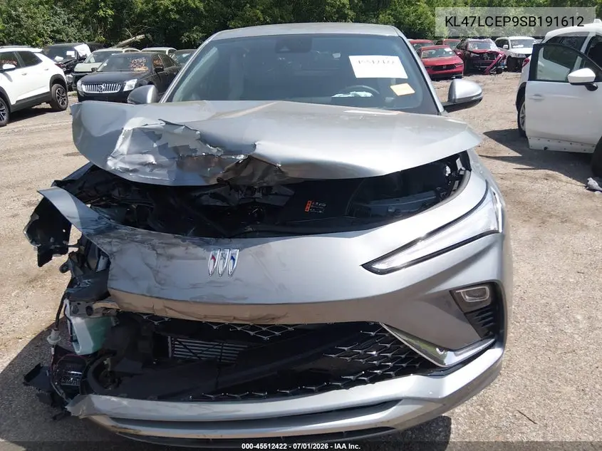 2025 Buick Envista Avenir Fwd VIN: KL47LCEP9SB191612 Lot: 45512422