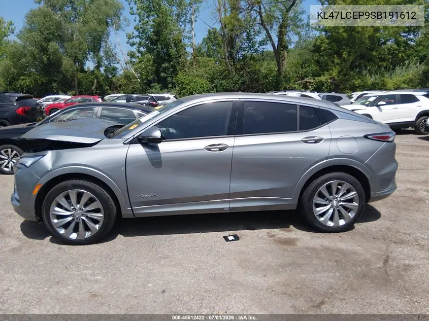 2025 Buick Envista Avenir Fwd VIN: KL47LCEP9SB191612 Lot: 45512422