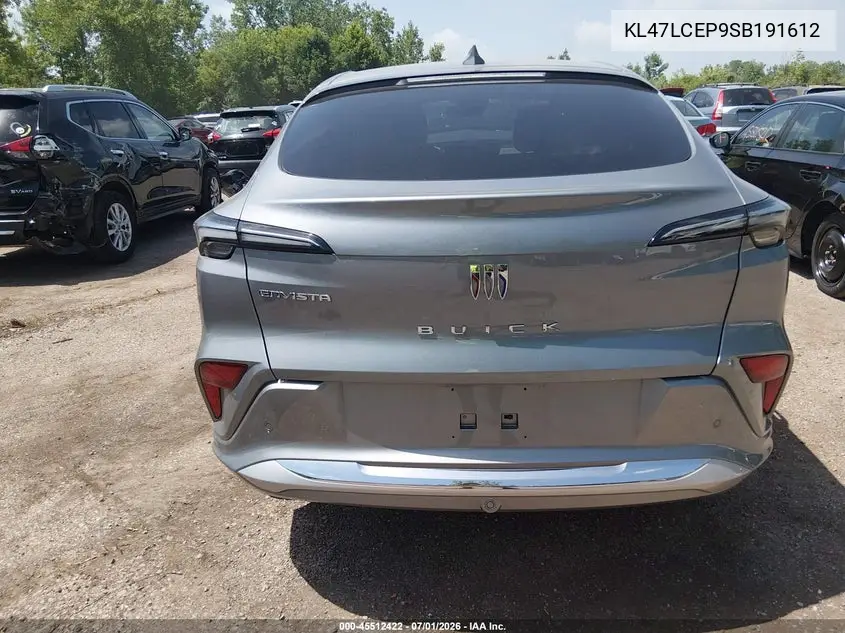 2025 Buick Envista Avenir Fwd VIN: KL47LCEP9SB191612 Lot: 45512422