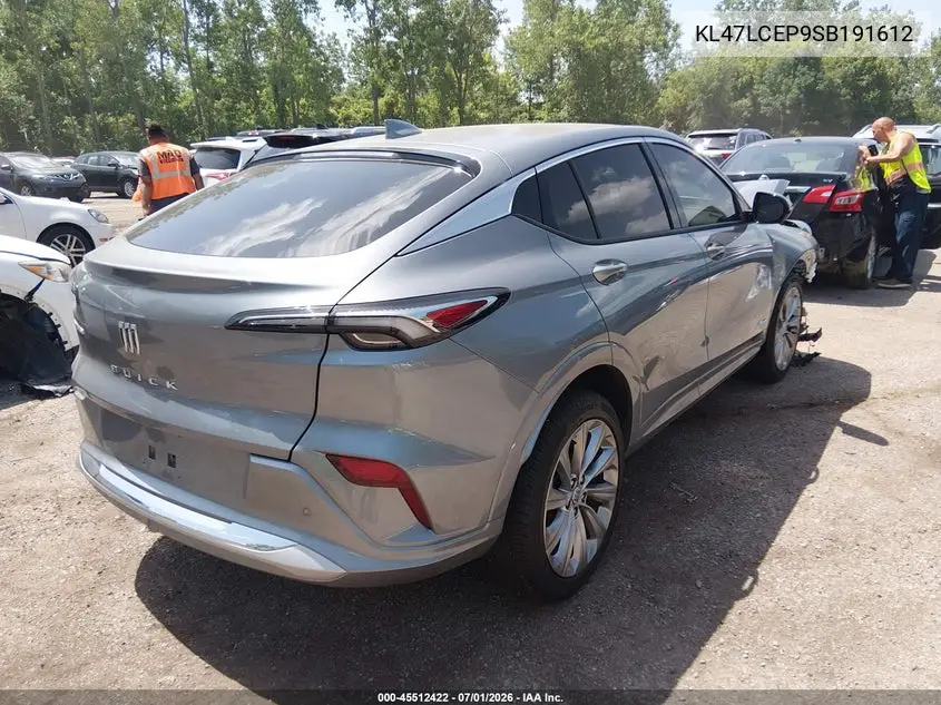 2025 Buick Envista Avenir Fwd VIN: KL47LCEP9SB191612 Lot: 45512422