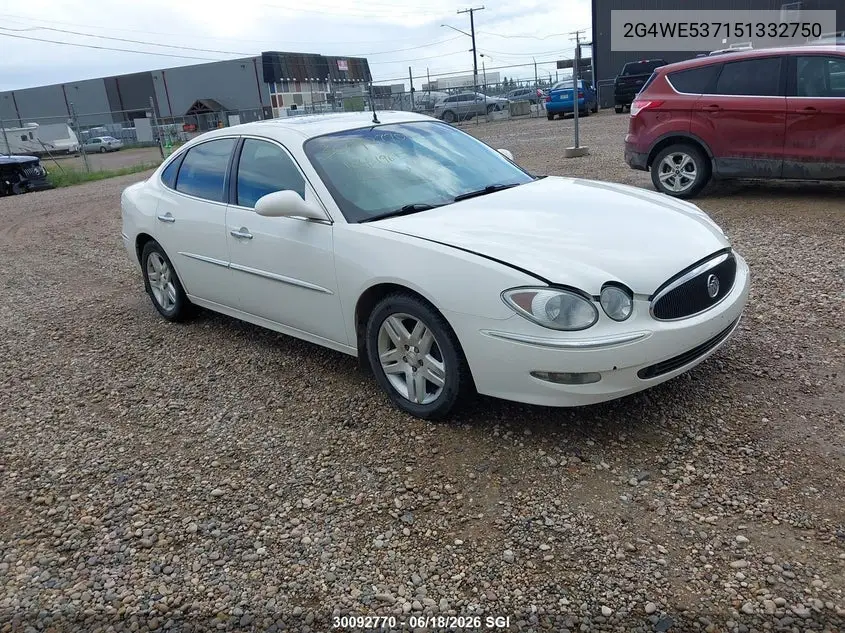 2005 Buick Lacrosse Cxs VIN: 2G4WE537151332750 Lot: 30092770