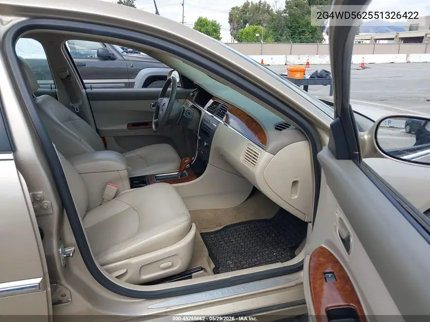 2005 Buick Lacrosse Cxl VIN: 2G4WD562551326422 Lot: 45255662
