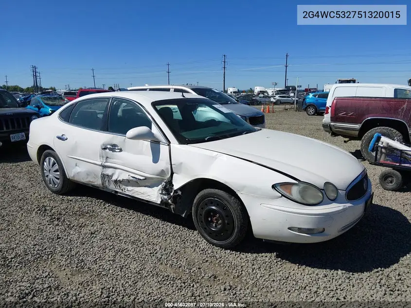 2005 Buick Lacrosse Cx VIN: 2G4WC532751320015 Lot: 45602087