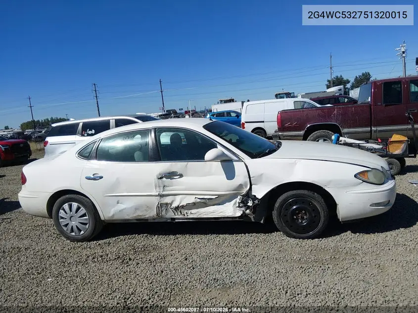 2005 Buick Lacrosse Cx VIN: 2G4WC532751320015 Lot: 45602087