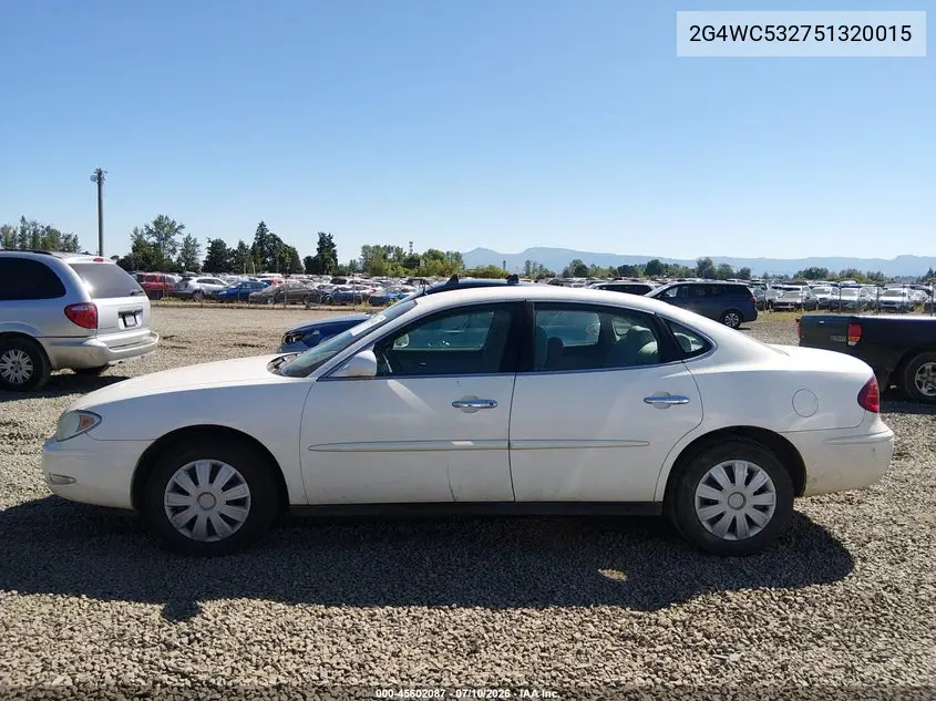 2005 Buick Lacrosse Cx VIN: 2G4WC532751320015 Lot: 45602087