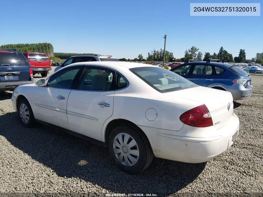 2005 Buick Lacrosse Cx VIN: 2G4WC532751320015 Lot: 45602087